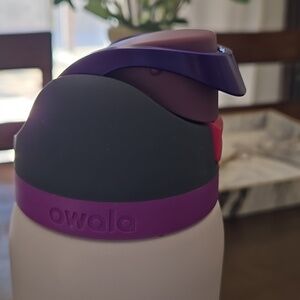 Owala White & Purple Insulated Water Bottle